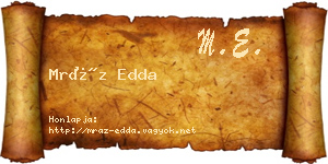 Mráz Edda névjegykártya